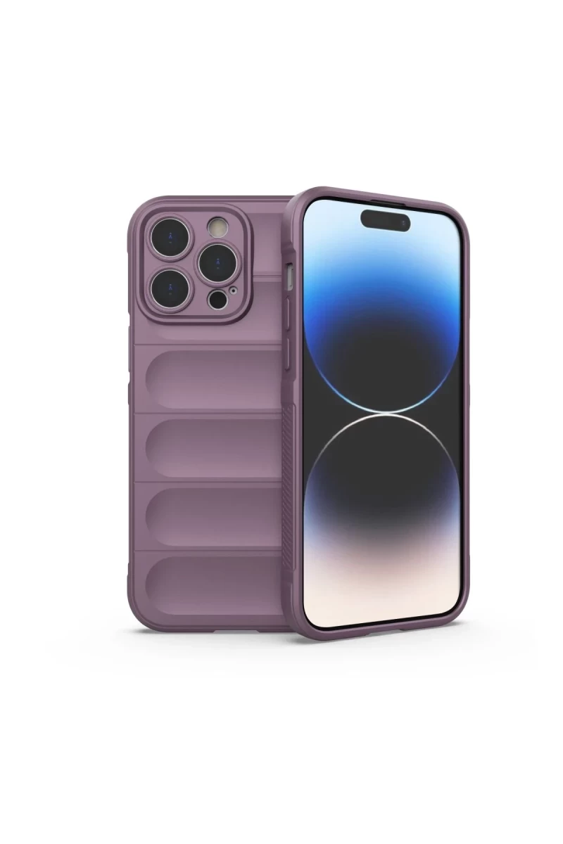 Apple iPhone 15 Pro Max Uyumlu Kılıf Optimum Silikon - Mor