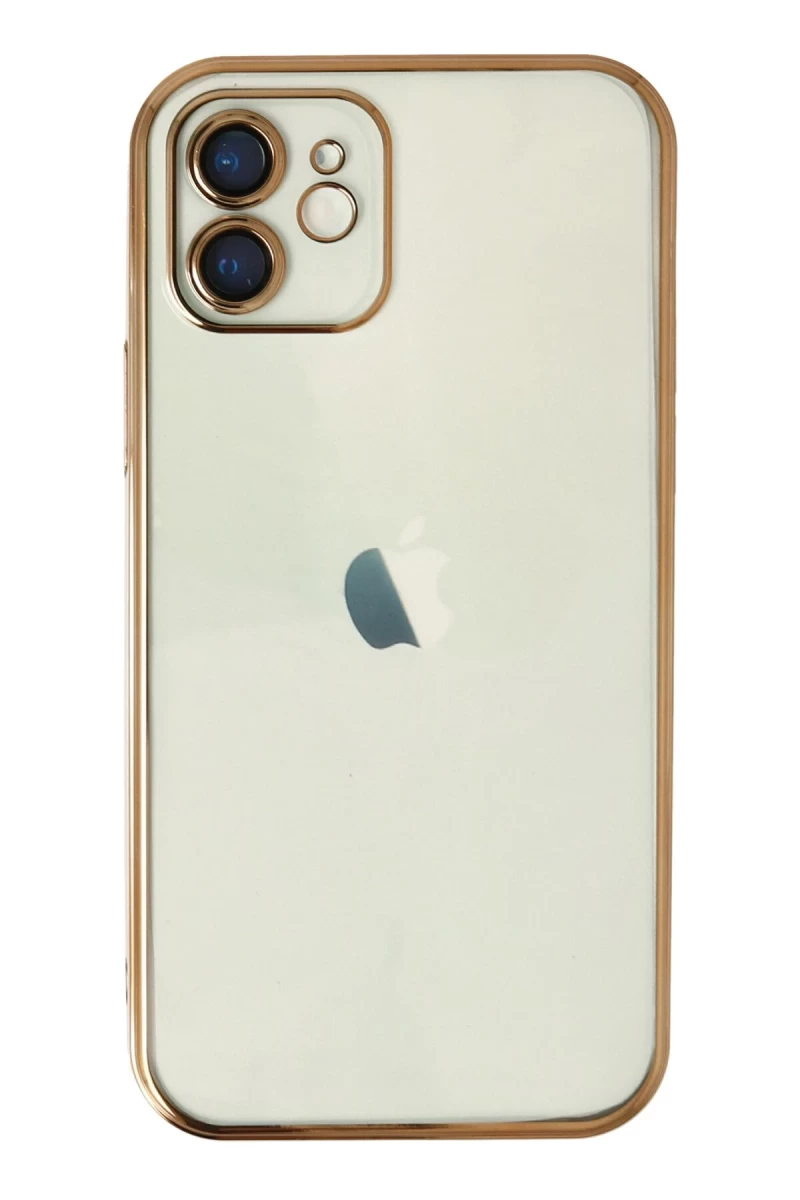 Apple iPhone 11 Uyumlu Kılıf Lensli Silikon - Gold