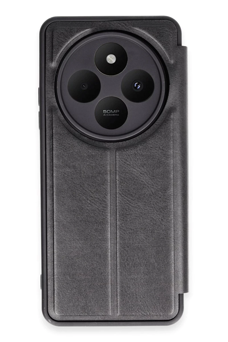 Xiaomi Redmi 14C Uyumlu Kılıf Flip Cover - Siyah