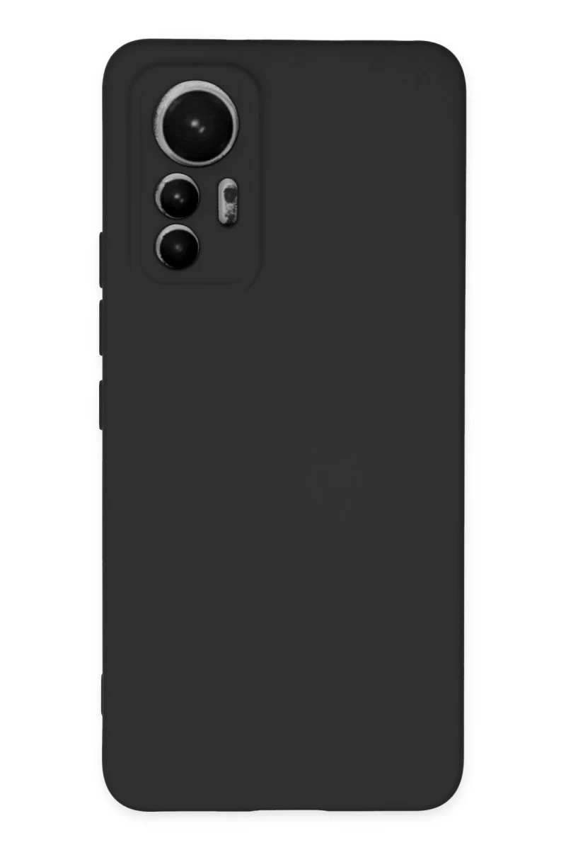 Xiaomi Mi 12 Lite Uyumlu Kılıf Nano içi Kadife Silikon - Siyah