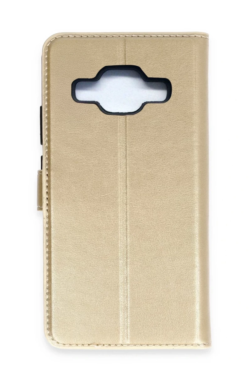 Samsung Galaxy J5 Uyumlu Trend S Plus Kapaklı Kılıf - Gold
