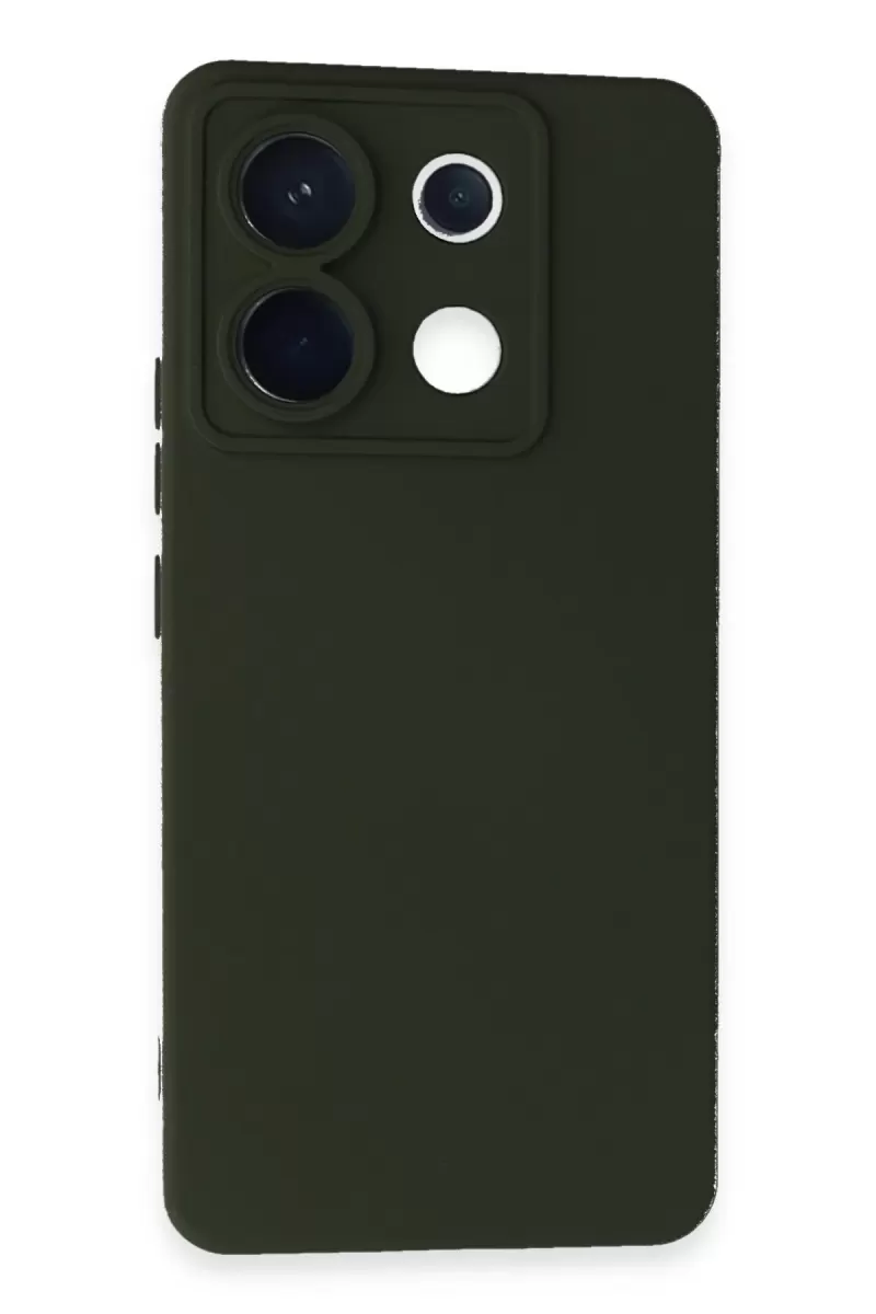 Xiaomi Redmi Note 13 Pro 5G Uyumlu Kılıf Nano içi Kadife Silikon - Koyu Yeşil