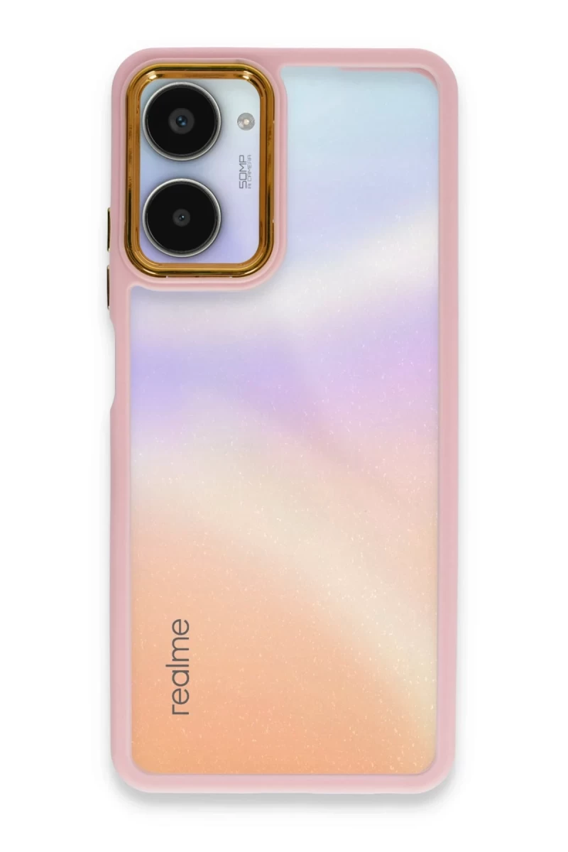 Realme 10 Pro 5G Uyumlu Kılıf Dora Kapak - Pudra