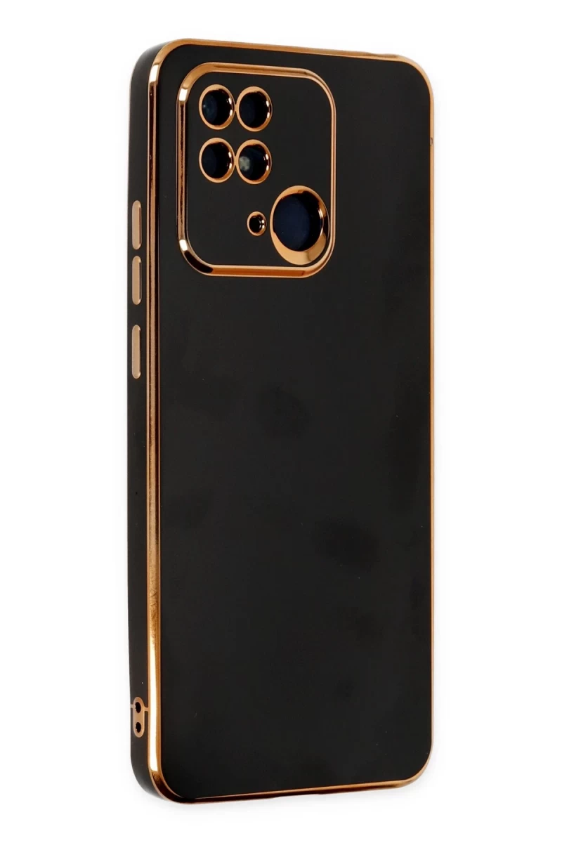 Xiaomi Redmi 10C Uyumlu Kılıf Volet Silikon - Siyah