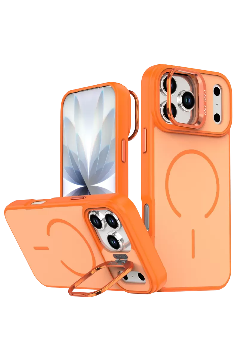 Joko Apple iPhone 17 Pro Uyumlu Flexa Magsafe Kapak - Turuncu