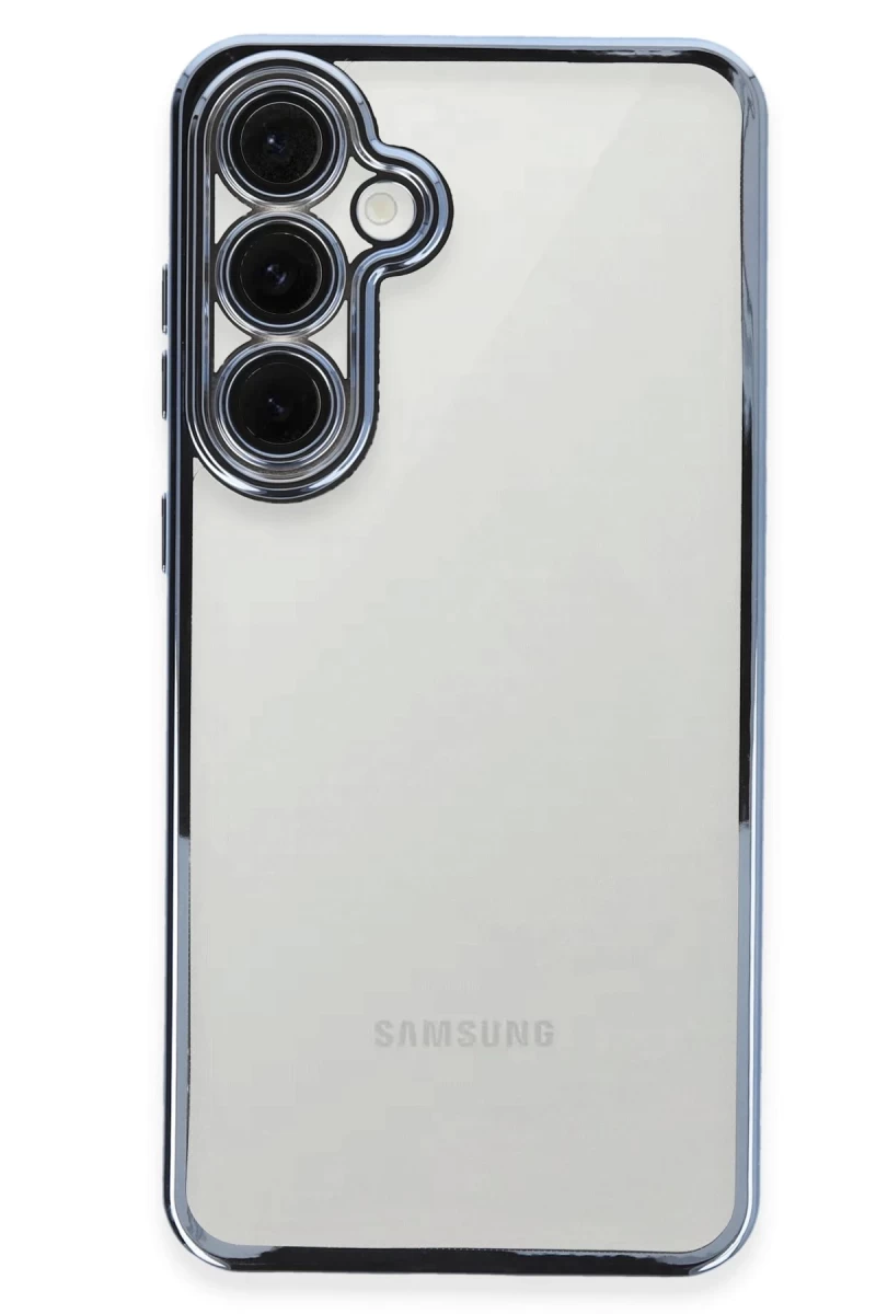 Samsung Galaxy S24 FE Uyumlu Kılıf Lensli Silikon - Lacivert