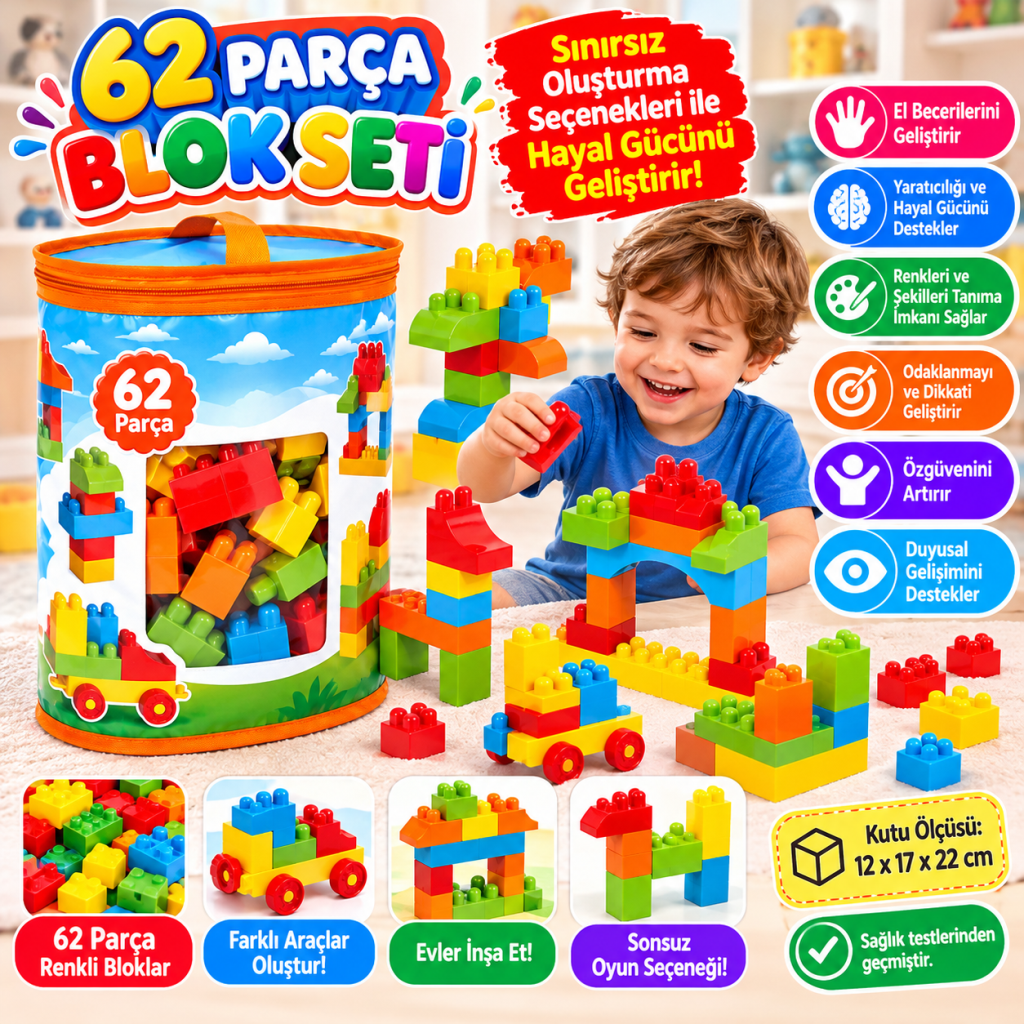 01253 Multi Bloklar 62 Parça — fotoğraf yüklenemedi