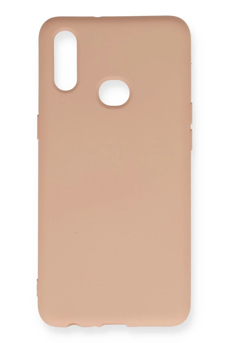 Samsung Galaxy A10S Uyumlu Kılıf Nano içi Kadife Silikon - Pudra
