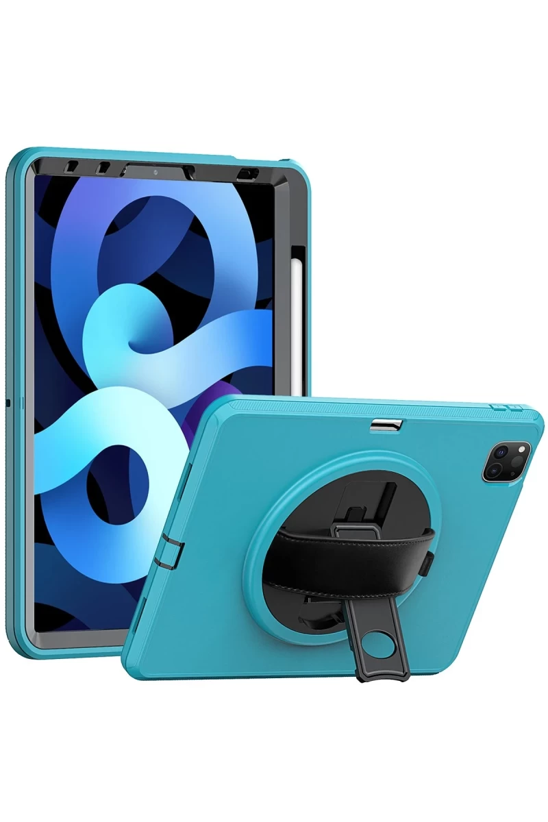 Apple iPad Pro 11 (2018) Kılıf Hand Strap Tablet Kılıfı - Turkuaz