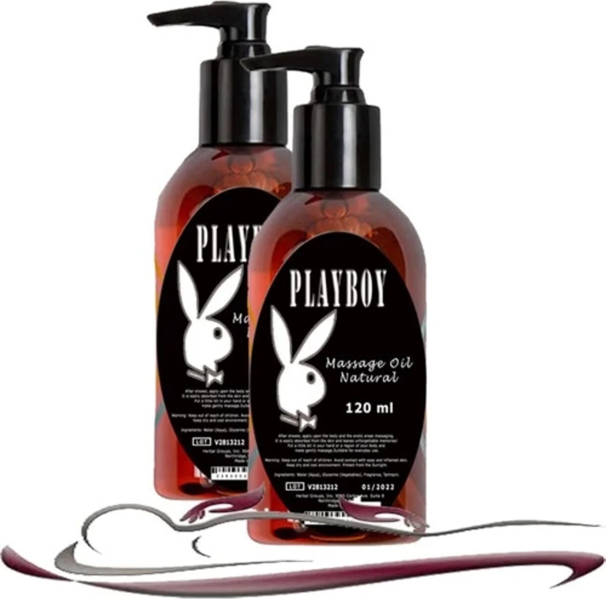 Süper Playboy Natural Massage Oil Kokusuz Vücut Masaj Yağı 2 Adet 120 ml