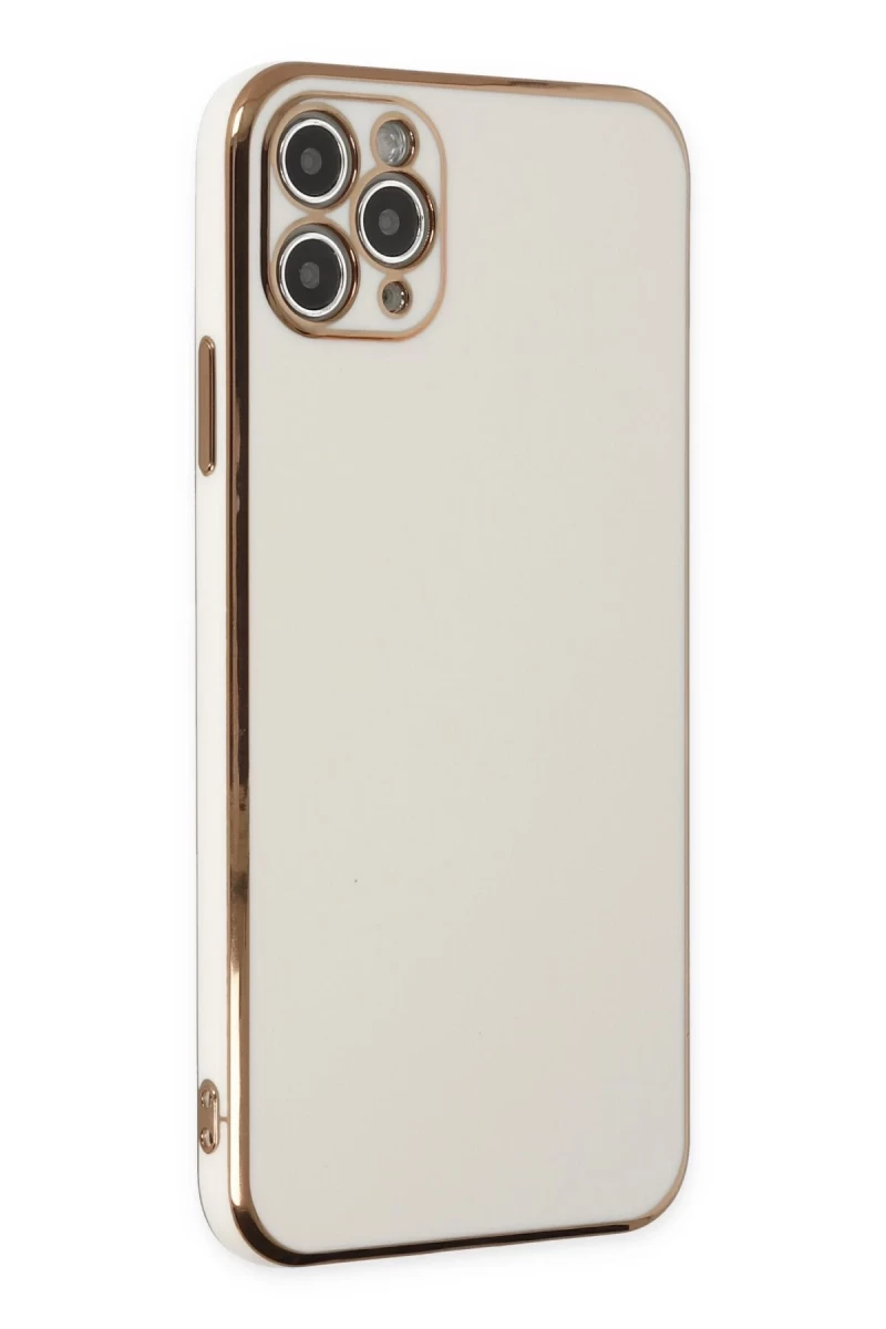 Apple iPhone 11 Pro Max Uyumlu Kılıf Volet Silikon - Beyaz