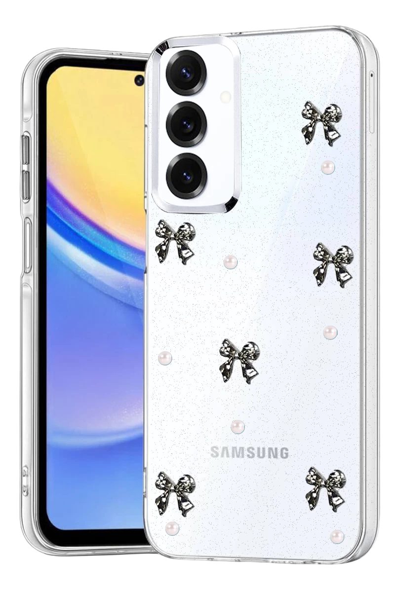 Samsung Galaxy A15 4G Uyumlu Fiyonk Desenli Kapak - Desen 8