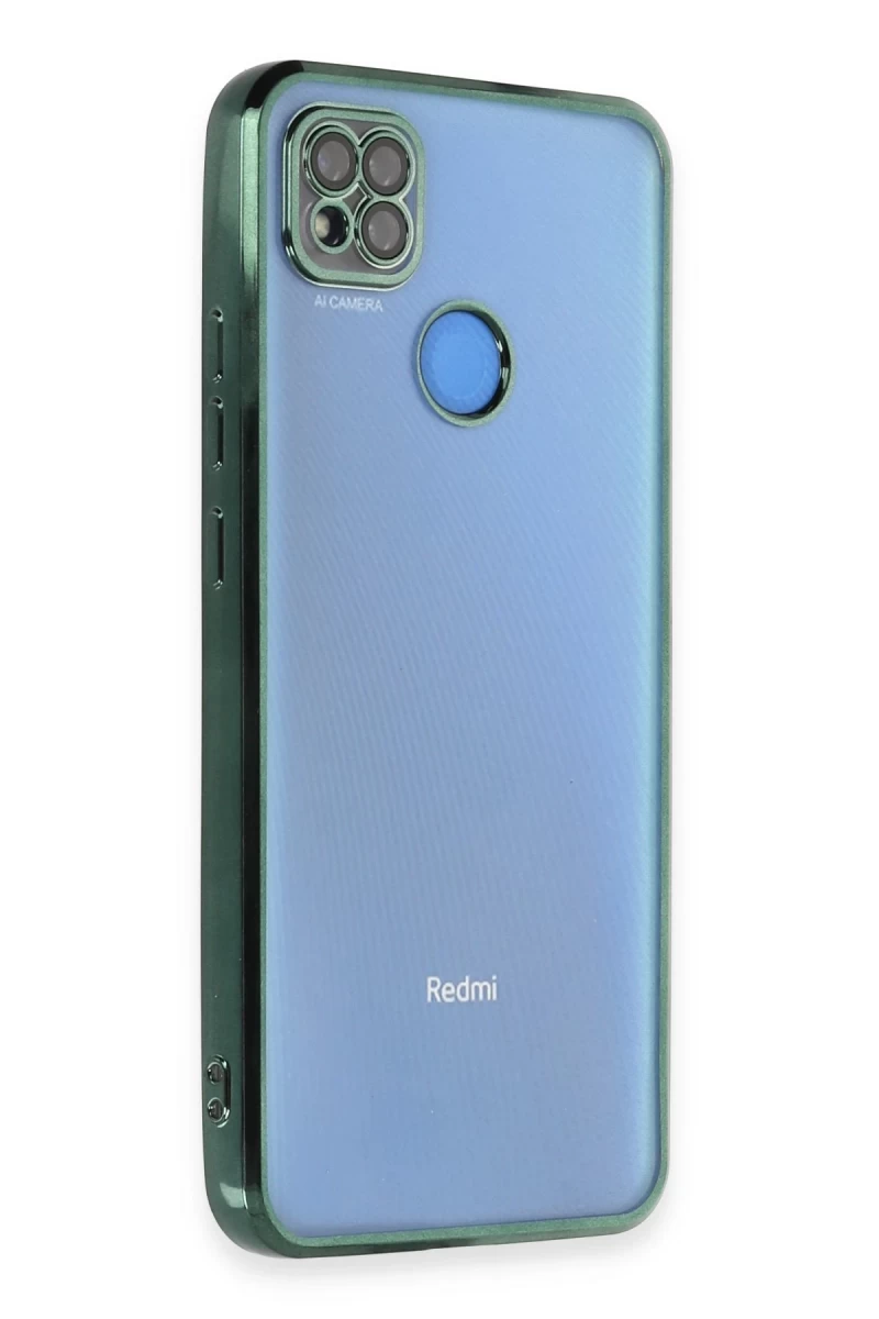 Xiaomi Redmi 9C Uyumlu Kılıf Lensli Silikon - Yeşil