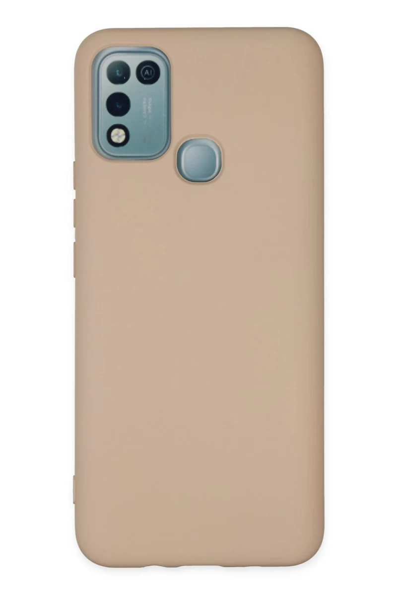 İnfinix Hot 10 Play Uyumlu Kılıf Nano içi Kadife Silikon - Pudra