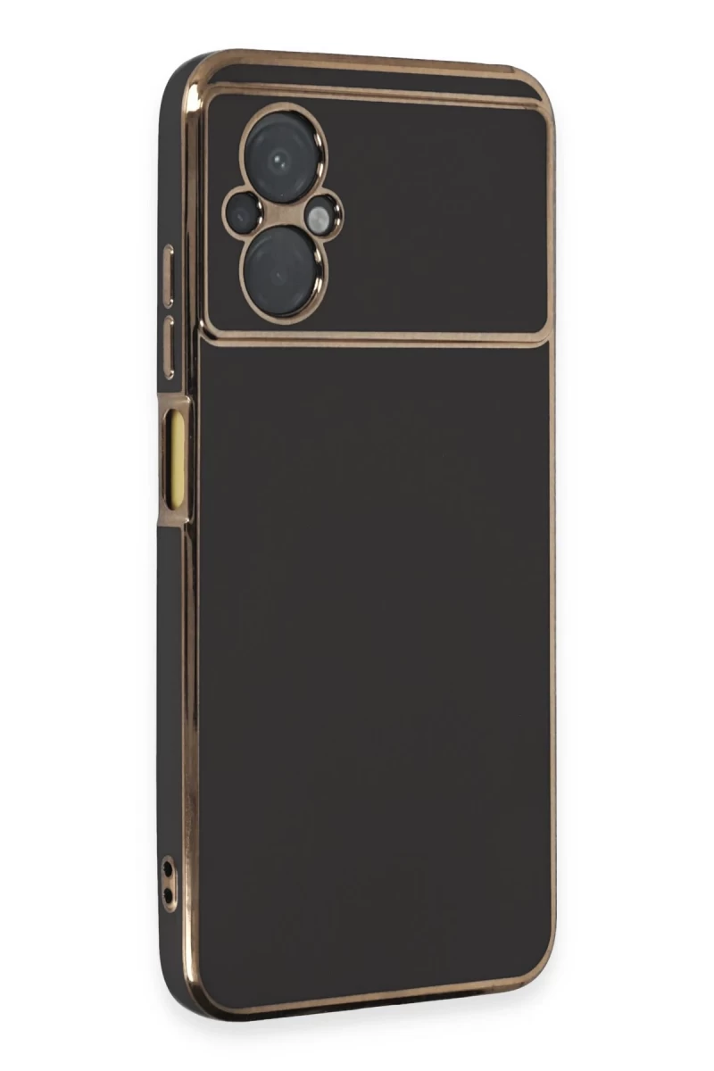 Xiaomi Poco M5 Uyumlu Kılıf Volet Silikon - Siyah