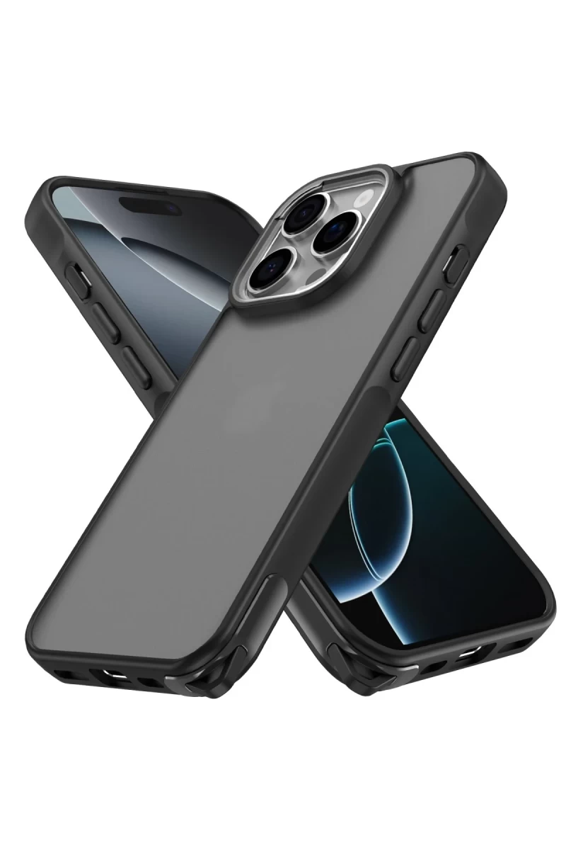 Apple iPhone 16 Pro Uyumlu Kılıf Elegant Kapak - Siyah
