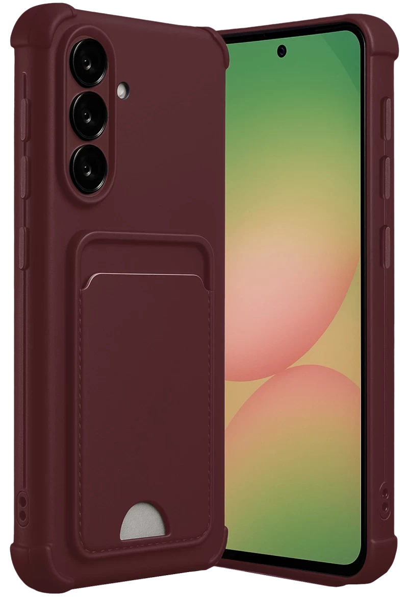 Samsung Galaxy A36 Uyumlu Kılıf Kelvin Kartvizitli Silikon - Bordo