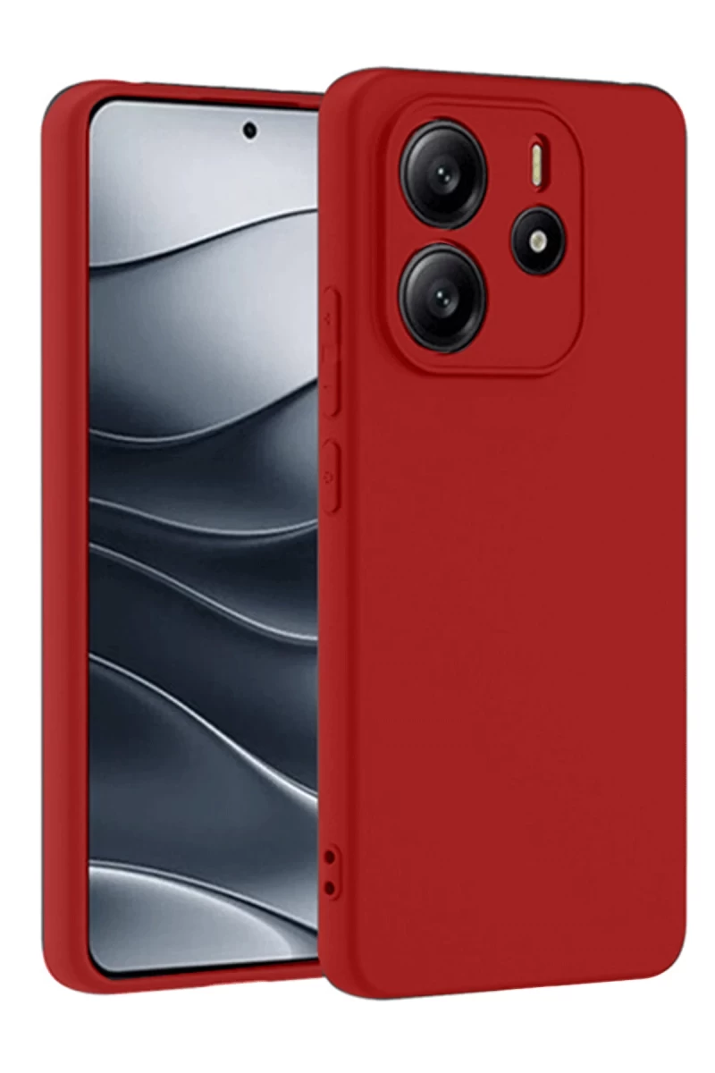 Xiaomi Redmi Note 14 4G Uyumlu Kılıf First Silikon - Kırmızı