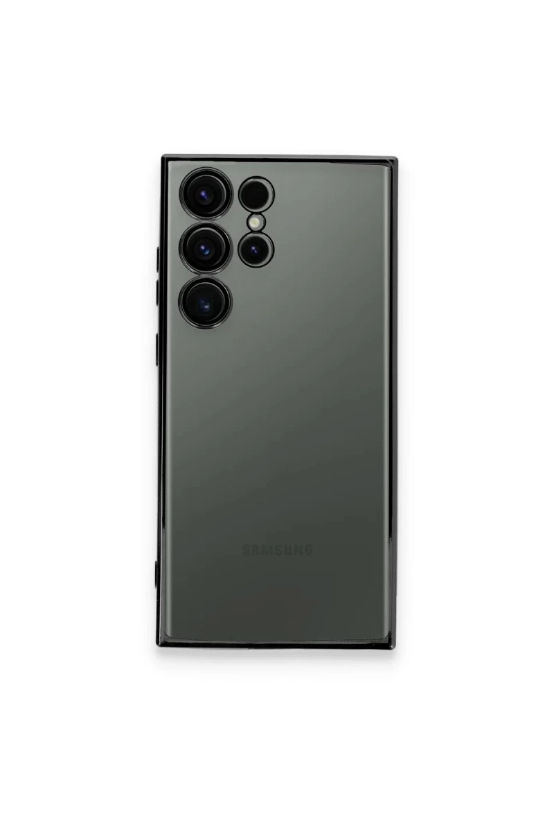 Samsung Galaxy S23 Ultra Uyumlu Kılıf Lensli Silikon - Siyah