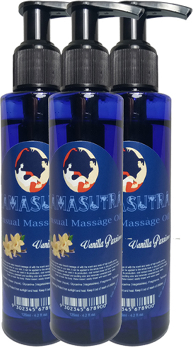 Kamasutra Vanilya Aromalı Masaj Yağı Pure Edible Vanilla Flavor Massage Oil 125 ml 3 Adet