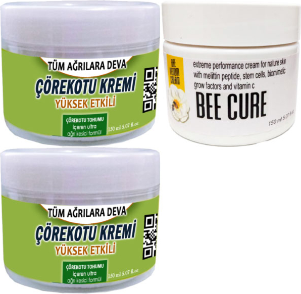 Çörek Otu Kremi 2 Adet 150 ml + Beecure Krem 150 ml / Teskin Krem Seti