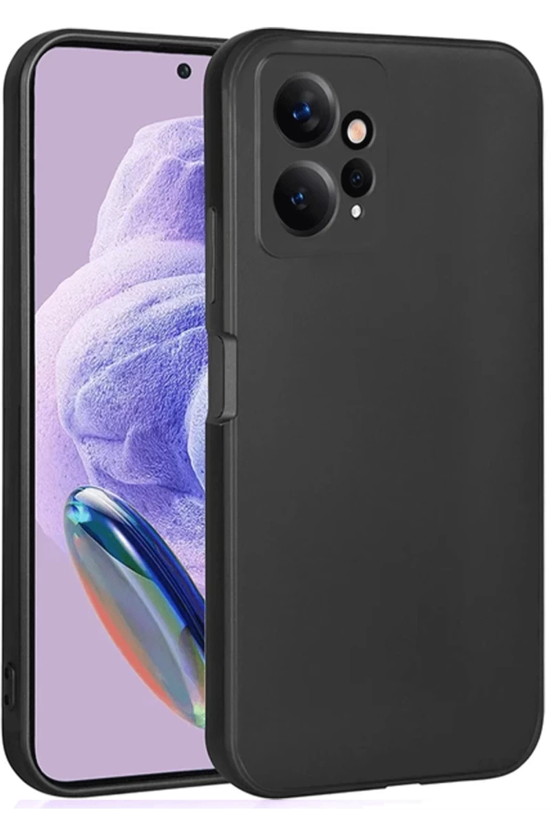 Xiaomi Redmi Note 12 4G Uyumlu Kılıf First Silikon - Siyah