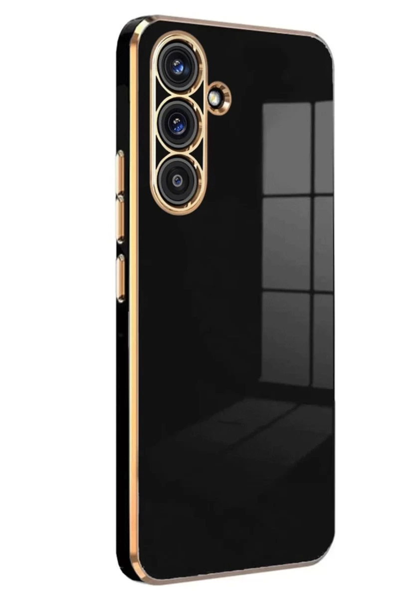 Samsung Galaxy S25 Plus Uyumlu Kılıf Volet Silikon - Siyah