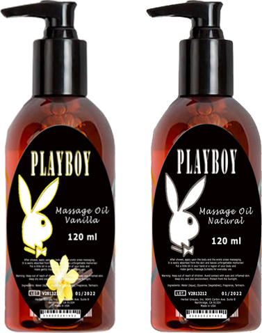 Playboy Massage Oil Natural And Vanilla Fragrances 120 ml Kokusuz ve Vanilya Kokulu Vücut Masaj Yağı