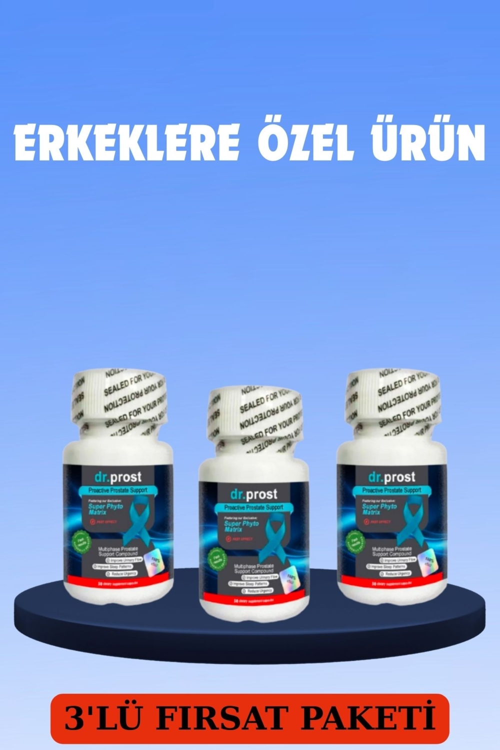 Dr. Prost Erkeklere Özel Destekleyici 30 Caps x 3 Adet