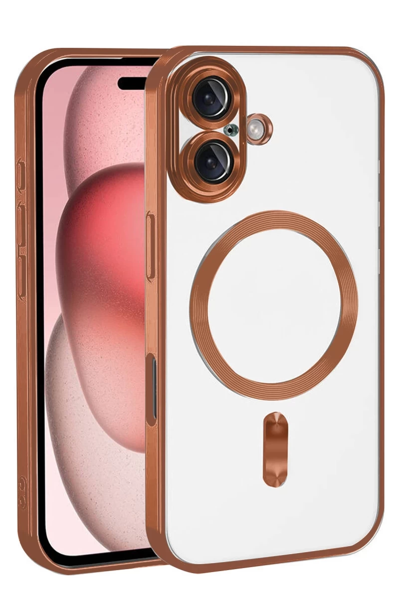 Apple iPhone 17 Uyumlu Kross Magneticsafe Kapak - Turuncu