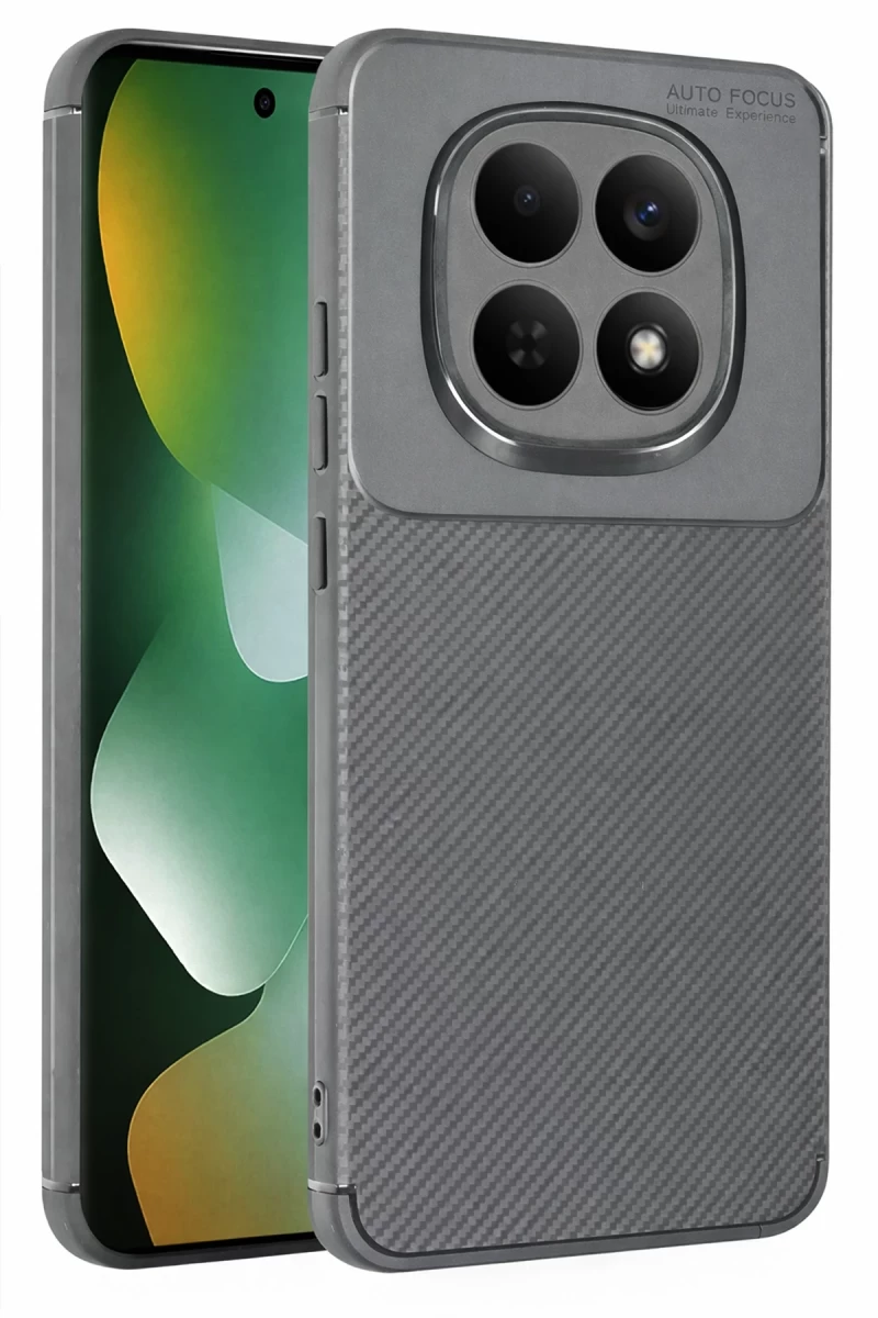Xiaomi Redmi Note 15 4G Uyumlu Auto Focus Karbon Kapak - Gri