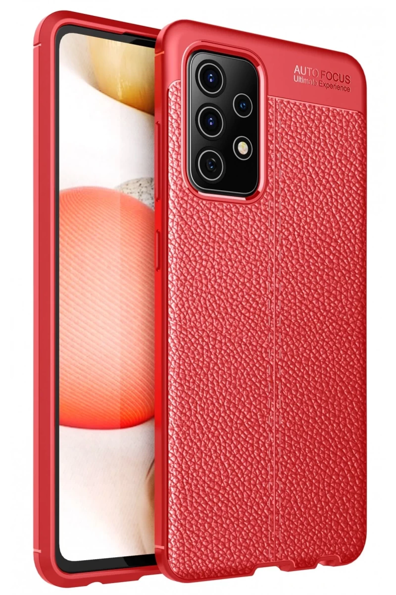 Samsung Galaxy A52 Uyumlu Kılıf Auto Focus Kapak - Kırmızı