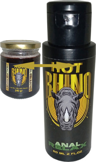 Hot Rhino 60 ml Kadın&erkek Analrelax Masaj Kremi + Erkek Özel Macun 240 gr  *katılık*