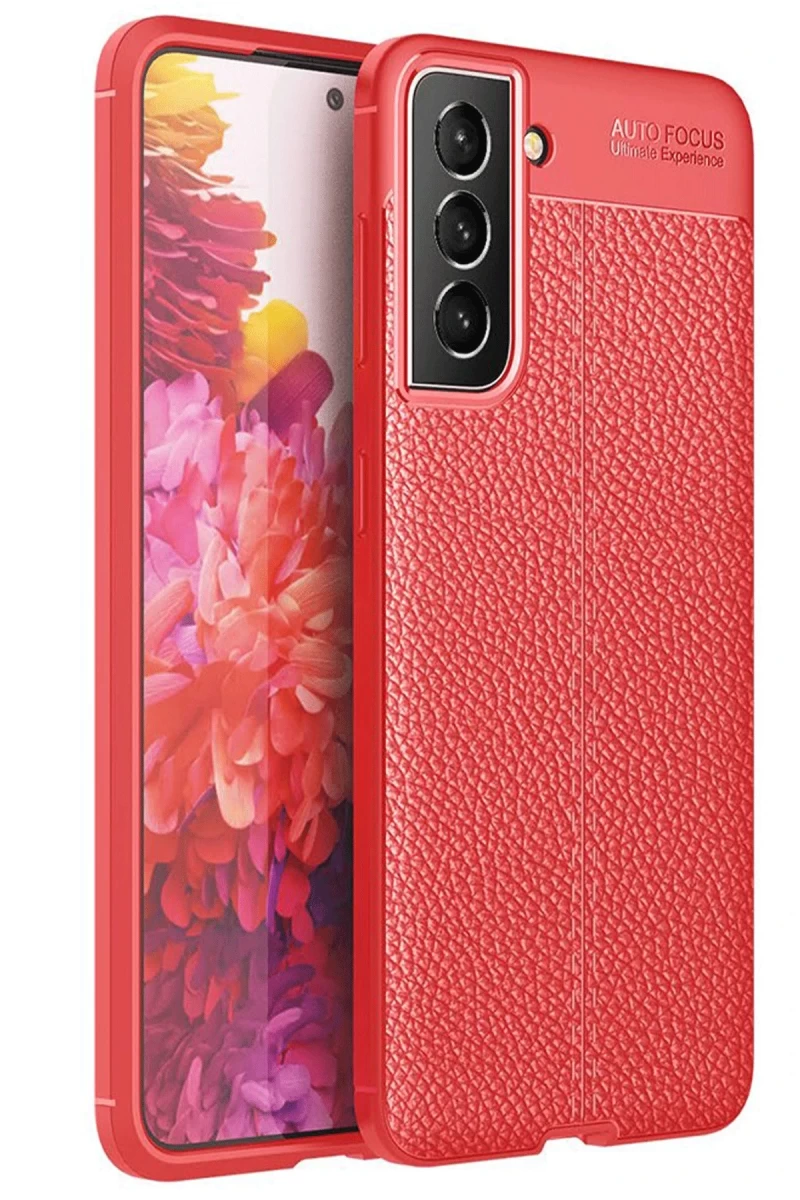 Samsung Galaxy S21 FE Uyumlu Kılıf Auto Focus Kapak - Kırmızı