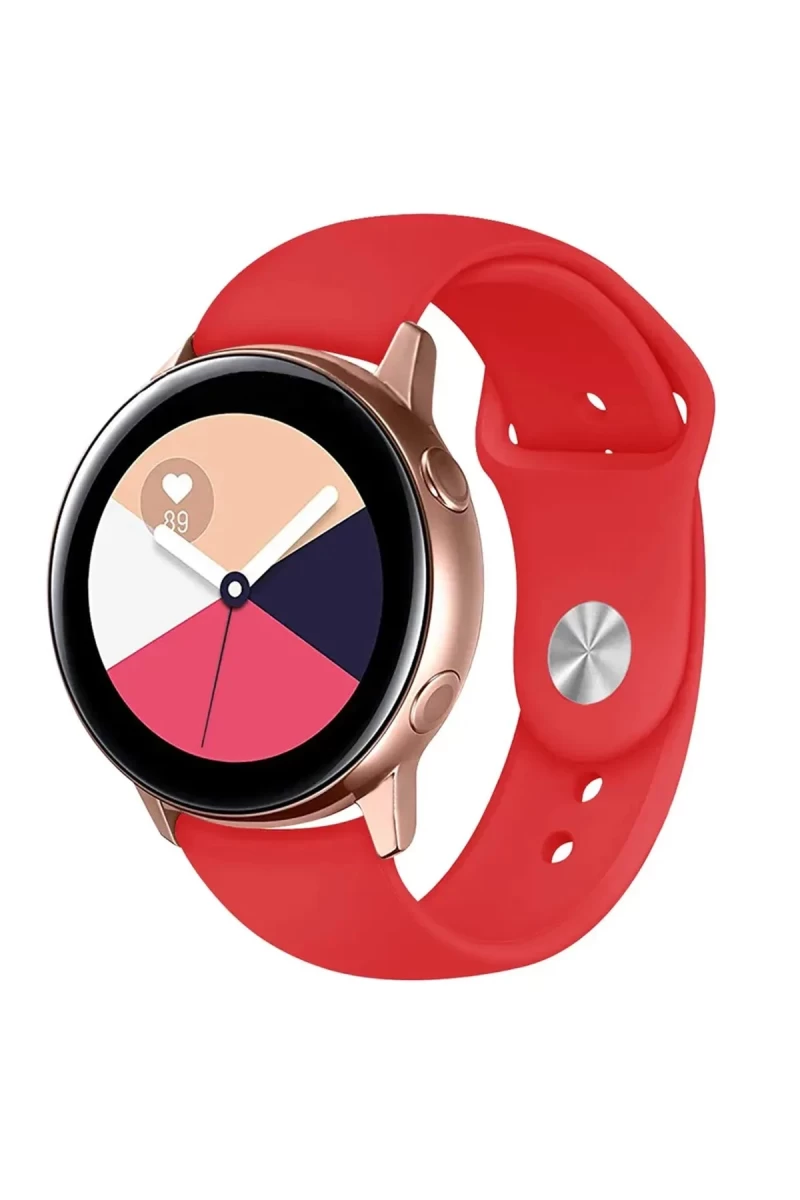 Watch 22mm Uyumlu Klasik Kordon - Kırmızı