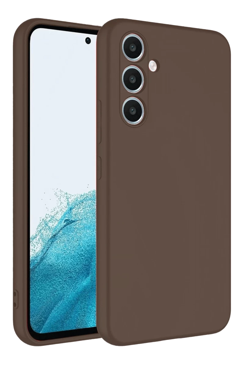 Samsung Galaxy A16 5G Uyumlu Kılıf First Silikon - Kahverengi
