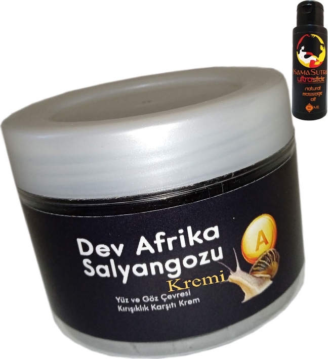 Giant Afrikasalyangozu Kremi Yaşlanma Karşıtı Dev SALYANGOZ100ML + 60 ml L.kamasutra Erotikmasaj Yağı