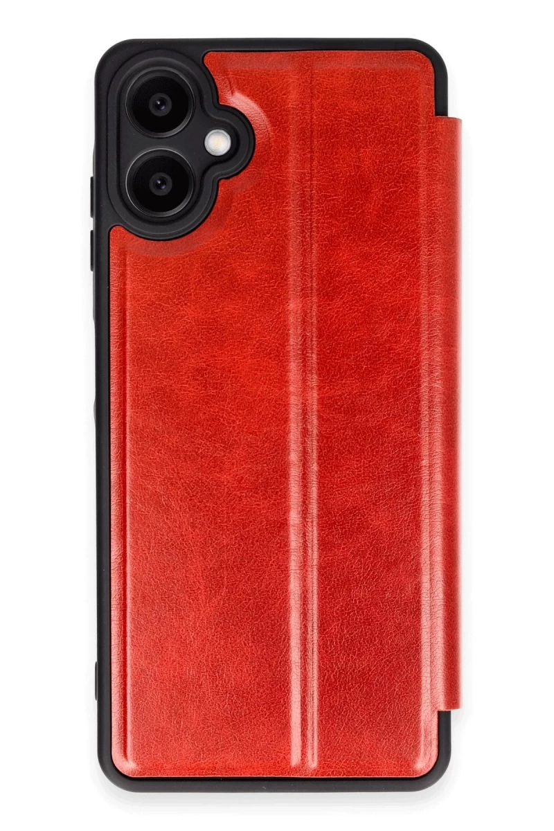 Samsung Galaxy A06 Uyumlu Kılıf Flip Cover - Kırmızı