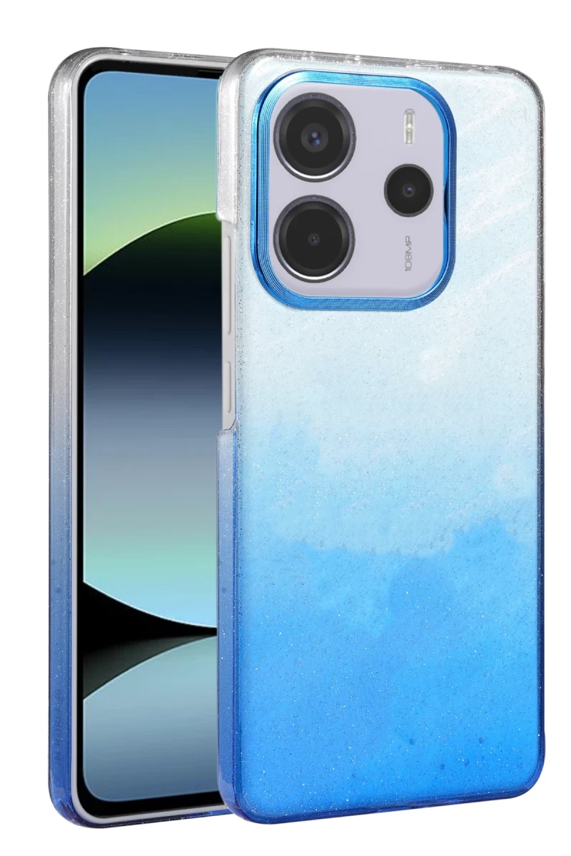 Xiaomi Redmi Note 14 4G Uyumlu Glossy Kapak - Mavi