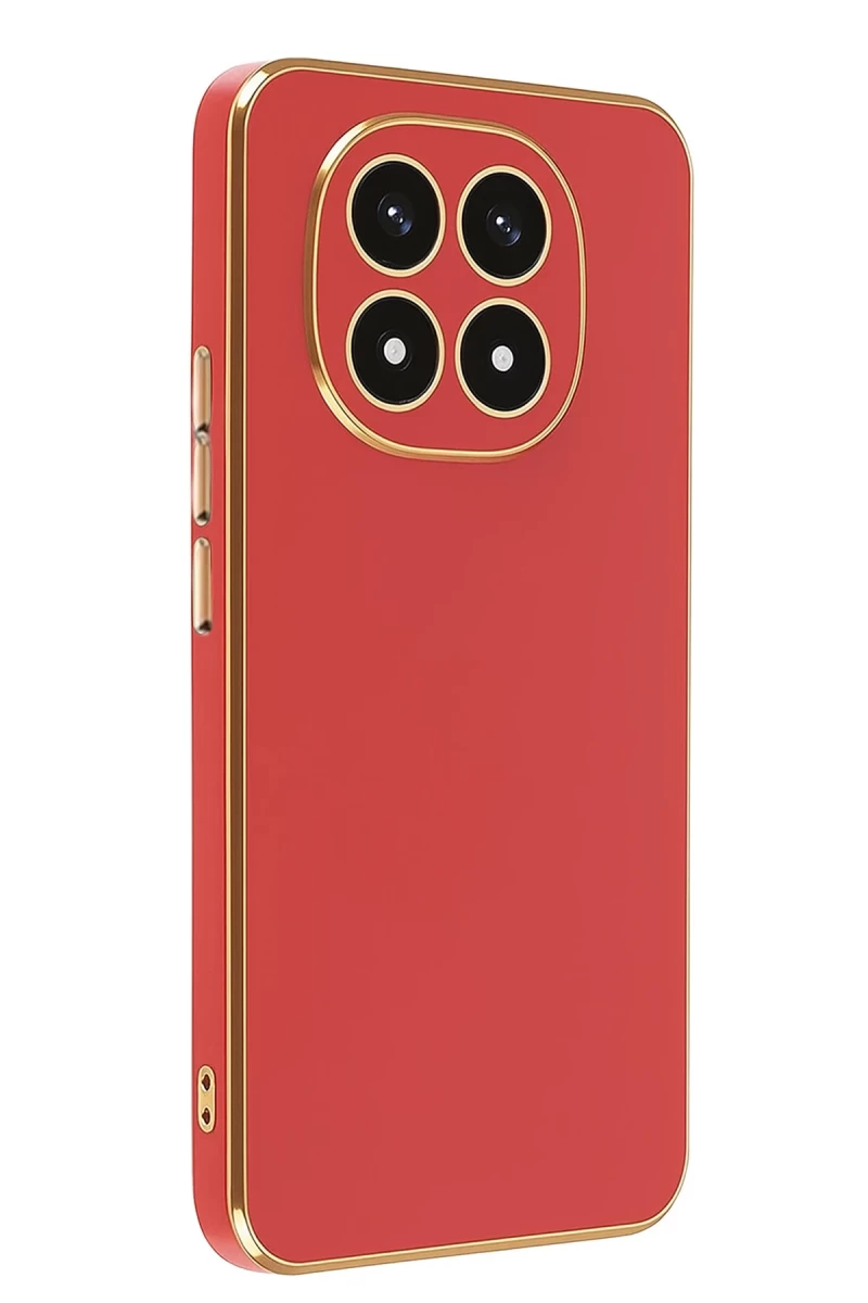 Xiaomi Redmi Note 14 Pro 4G Uyumlu Kılıf Volet Silikon - Kırmızı