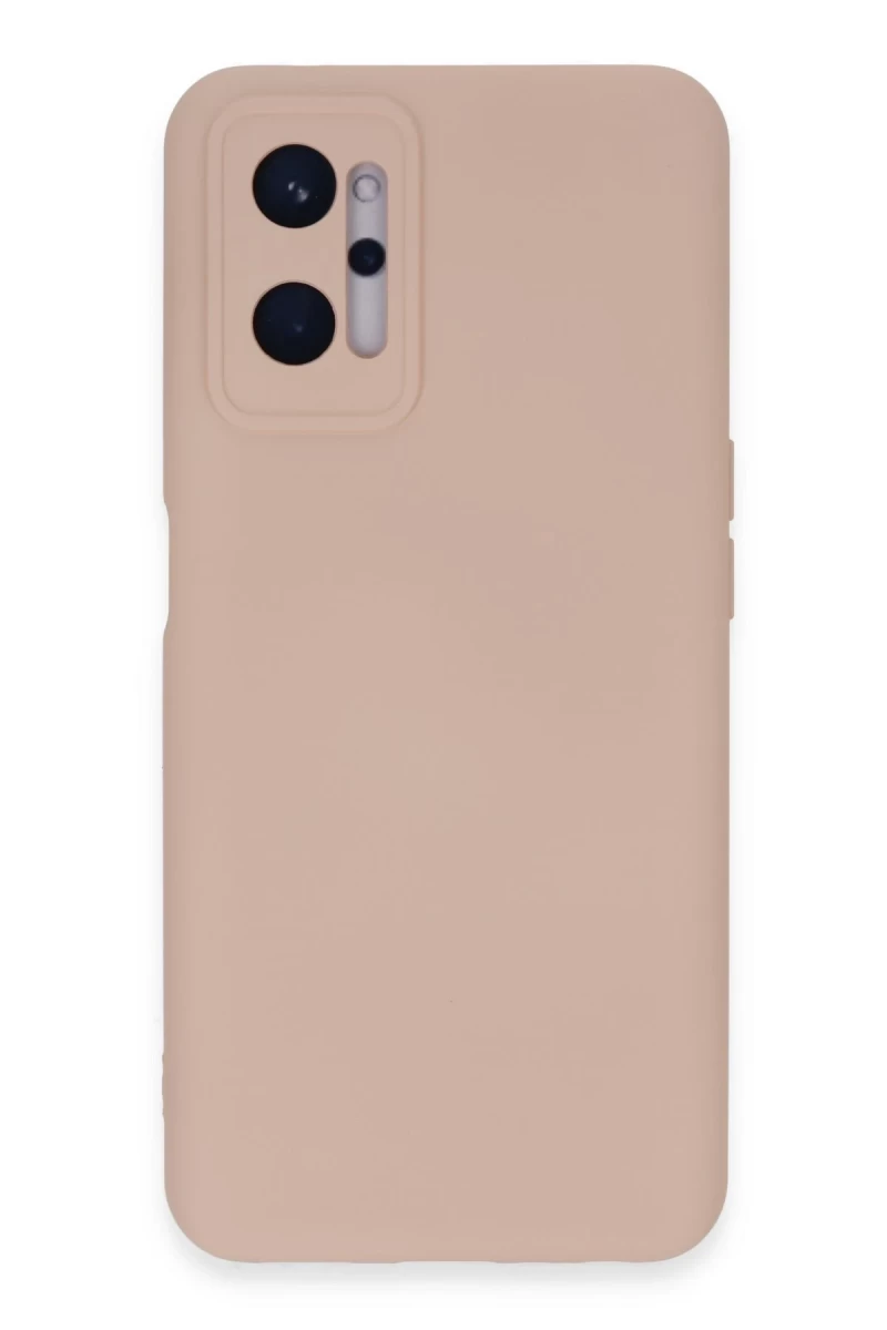 Realme 9i 4G Uyumlu Kılıf Nano içi Kadife Silikon - Pudra