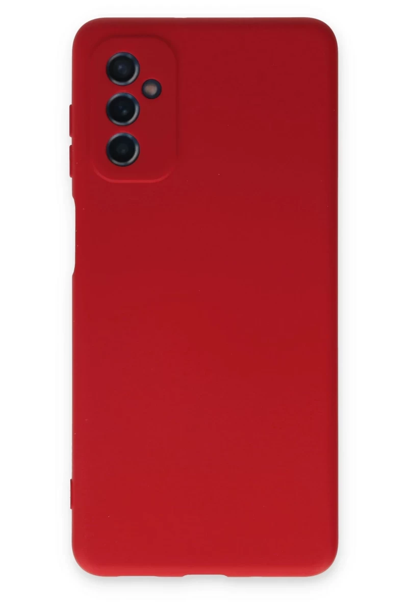 Samsung Galaxy M52 5G Uyumlu Kılıf Nano içi Kadife Silikon - Kırmızı