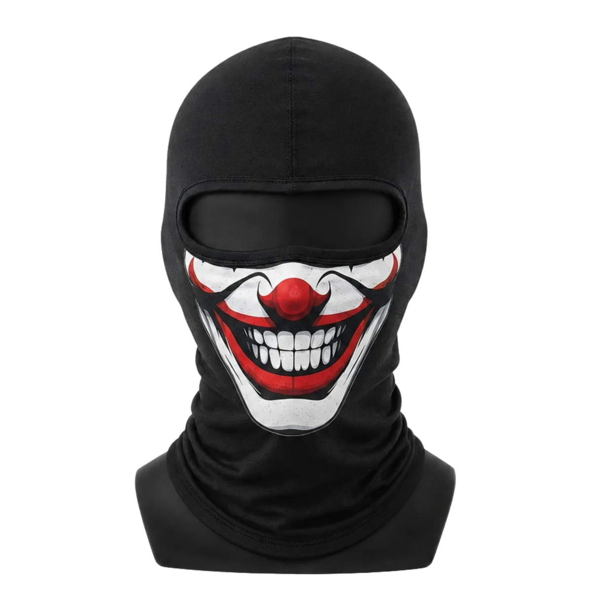 Unisex Palyaço Baskılı Balaklava Maske 1 Adet Tek Beden Viskoz Kask İçi Outdoor Motosiklet Maskesi · RENK: SİYAH · BEDEN: Standart