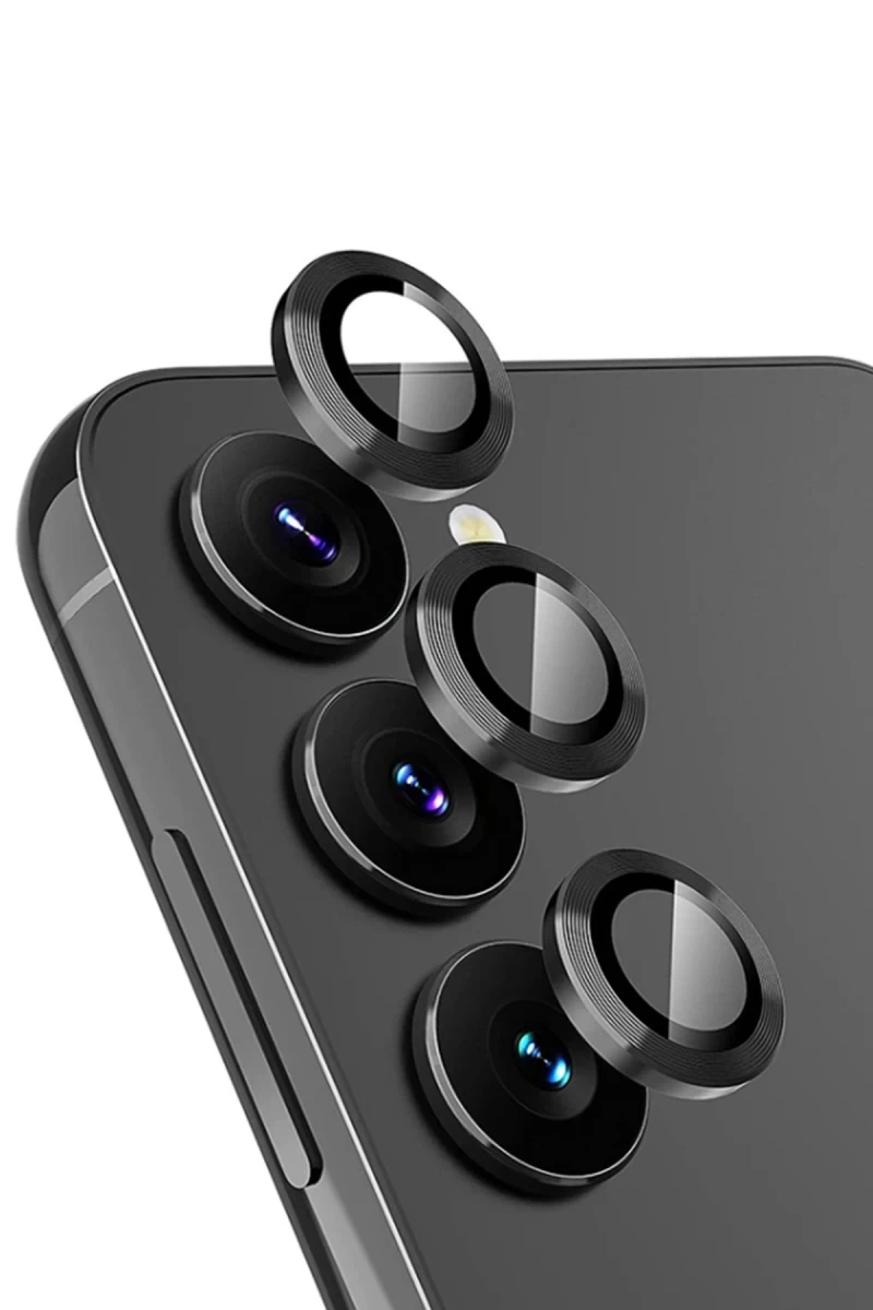 Samsung Galaxy A25 5G Uyumlu Valdez Metal Kamera Lens - Siyah