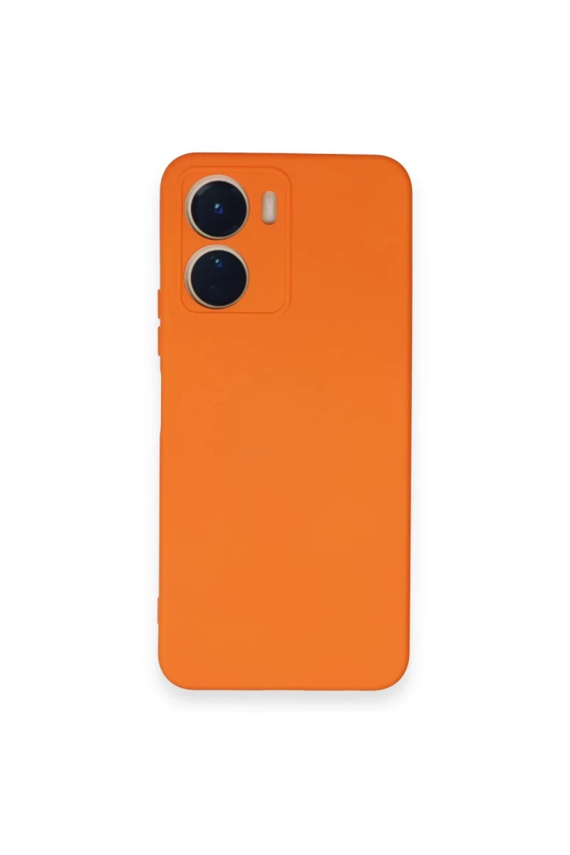 Vivo Y16 Uyumlu Kılıf Nano içi Kadife Silikon - Turuncu