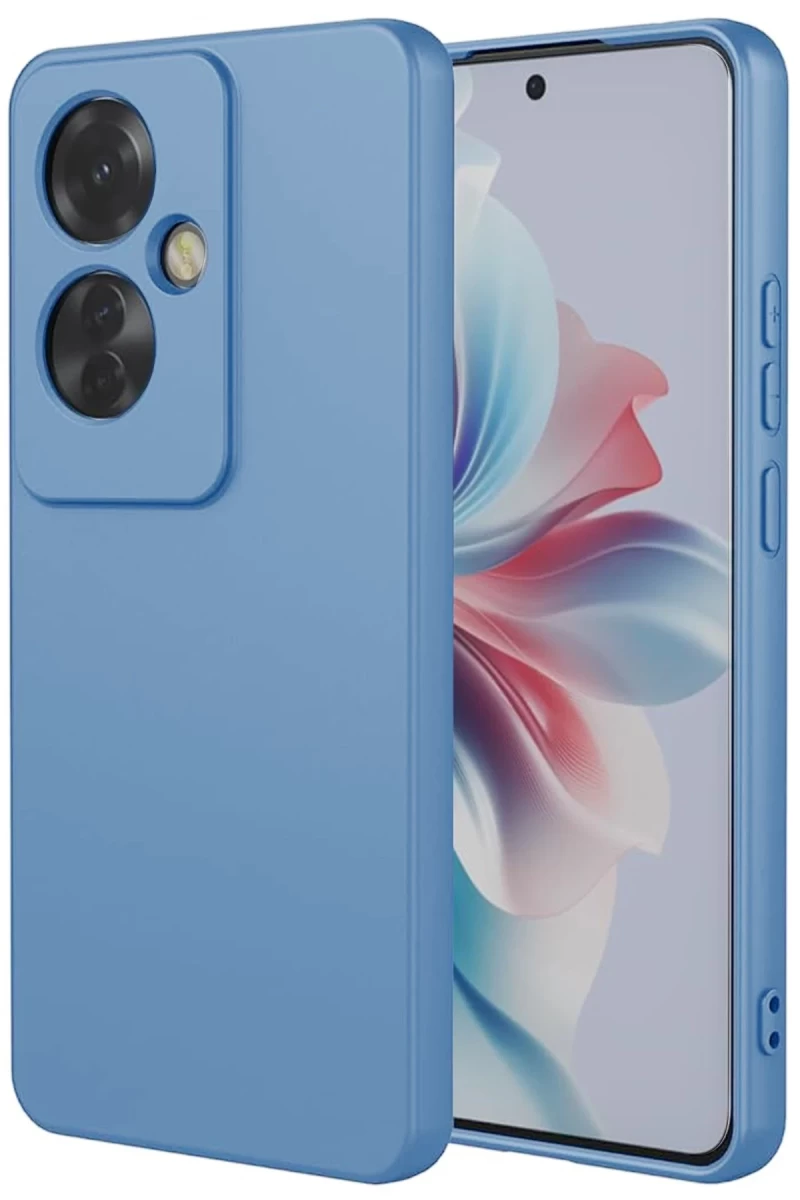 Oppo Reno 11F Uyumlu Kılıf First Silikon - Mavi