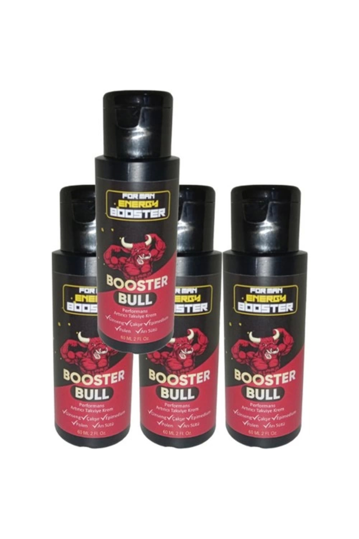 Booster Bull 4 Tane Erkeklere Özel Yüksek Hızlı Aktivasyon Kremi 60 ml - 4 Adet 60 ml
