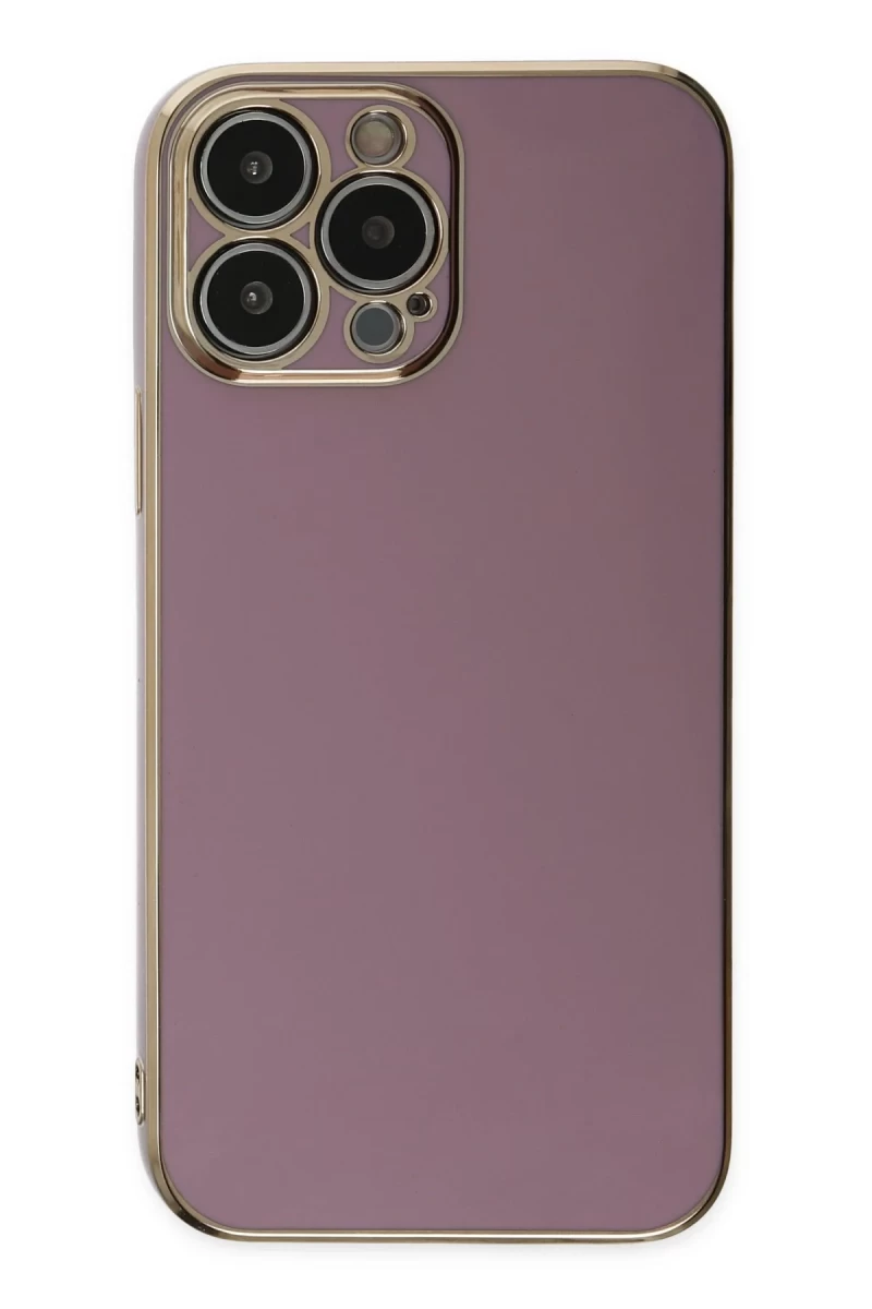 Apple iPhone 15 Pro Max Uyumlu Kılıf Volet Silikon - Mor