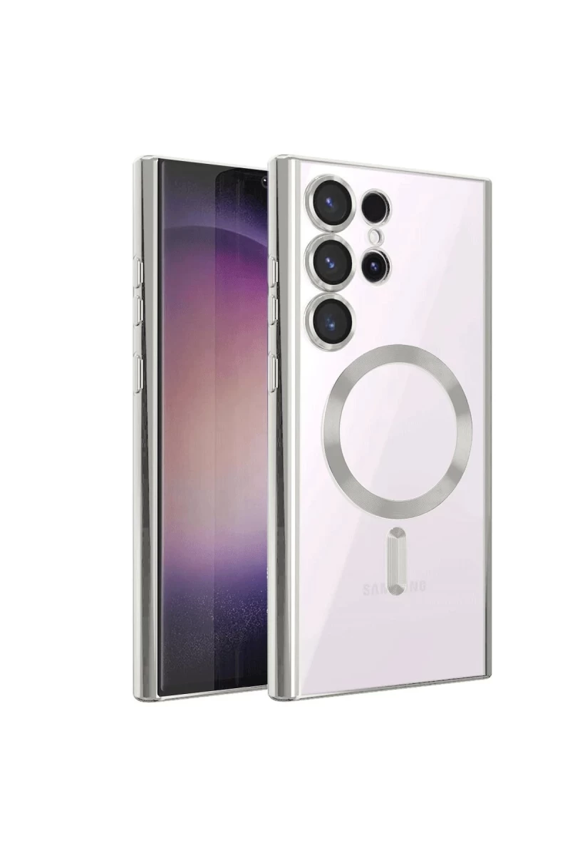 Samsung Galaxy S24 Ultra Uyumlu Kılıf Kross Magneticsafe Kapak - Titan Gri
