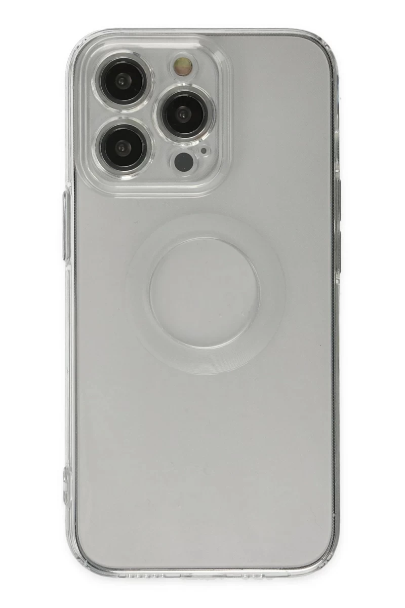 Apple iPhone 14 Pro Uyumlu Kılıf Santa Lens Silikon - Şeffaf